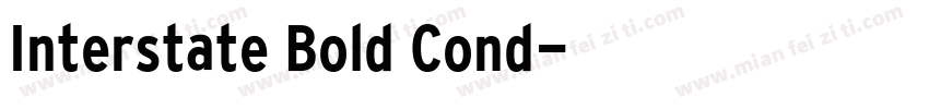 Interstate Bold Cond字体转换